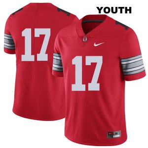 Youth NCAA Ohio State Buckeyes Kamryn Babb #17 College Stitched 2018 Spring Game No Name Authentic Nike Red Football Jersey ER20T27RO